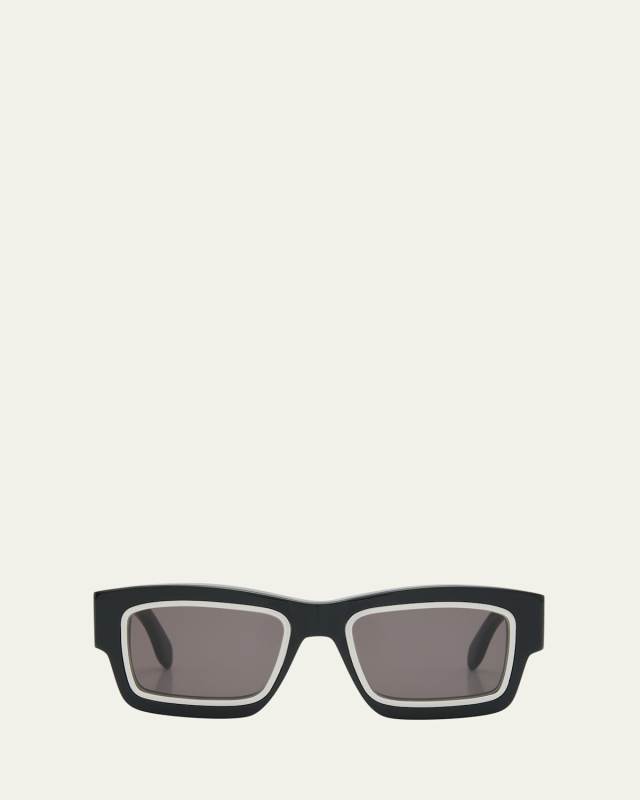 Raymond Square Contrasting Acetate Sunglasses